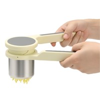 Presse à jus manuelle en plastique, presse rotative à rotation séparée pour l'écrasement de l'ail, des pommes de terre et des patates douces