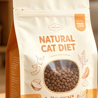 Op maat gemaakte platte zakken met ritssluiting voor katten- en hondenvoer, dierenvoer, ziplock zakken 5KG 10KG 20KG kattenbakvulling