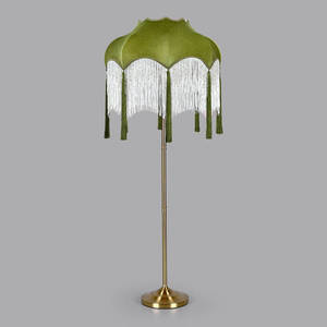 Tiffany verde personalizzato interno/esterno festa di natale <span class=keywords><strong>lampadario</strong></span> <span class=keywords><strong>paralume</strong></span> con frangia per fattoria casa ristorante luci a sospensione - Product Image 6