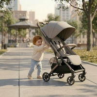 Poussette bébé pliable automatique légère en alliage d'aluminium, capacité de charge 20 kg, pour avion, 0-3 ans, vente chaude