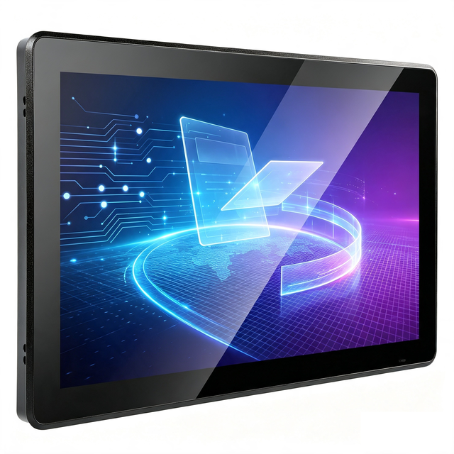 15.6 Inch Fanless Industrial Panel PC, Rugged IP65 Waterproof Touch Screen HMI, Embedded Panel All-in-one PC