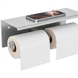 Portarrollos de Papel Higiénico Moderno de Acero Inoxidable 304, Montado en la Pared, Ecológico, de Lujo, Sin Necesidad de Perforación, para Hospitales y Duchas - Product Image 2