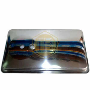 Vassoio in metallo integrato con supporto per tazze. - Product Image 5