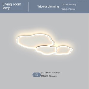 Lámpara de Techo LED Moderna Nórdica con Control Remoto, Material Acrílico, Alimentación CA, Protección Ocular para Dormitorio y Estudio - Product Image 6