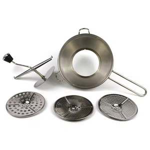 Moulin à aliments manuel en acier inoxydable pour cuisine, avec 3 disques interchangeables, hachoir à légumes - Product Image 3
