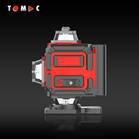 Niveau laser vert TOMAC 4D 16 lignes 360° avec contrôle par application, tours laser amovibles et nettoyables, écran LCD, batterie 2400 mAh