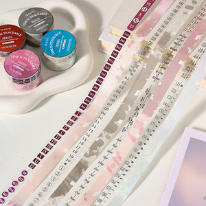 เทปกาวสองหน้าลาย Have A Good Day Time Tracing Series 4 แบบ 2 ม้วนต่อแบบ พร้อมแผ่นรองกระดาษคราฟท์ - Product Image 3