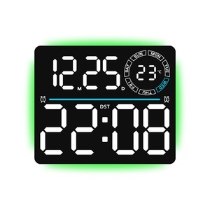 Orologio da Parete LED Multifunzione Huayang 6692 con Display Settimanale, Telecomando, Doppio Allarme, Timer, Luce Ambientale RGB, Decorazione per la Casa - Product Image 5