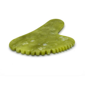 Piedra de Jade Xiuyan con forma de corazón verde, Gua Sha, herramientas de masaje, raspado de Guasha con dientes, logotipo personalizado, caja, nuevo, barato - Product Image 2