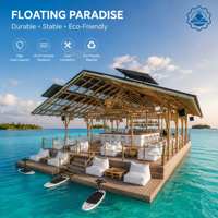 Isla Flotante de Lujo, Plataforma Flotante Modular, Resort Flotante, Plataforma Marina Flotante para Fiestas en la Playa y el Océano