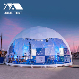 Tente Bulle Pop-up GOPLUS 312x269x210 Cm – 4-6 Places, Fibre De Verre, Porte Enroulable, Piquets Et Cordes Anti-vent, Beige