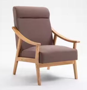 Fauteuil inclinable confortable en tissu et bois pour salon, avec support pour les jambes, pour mobilier d'hôtel et de salon - Product Image 2