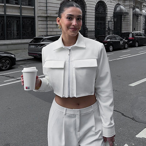 Camisa Holgada de Manga Larga para Mujer, Estilo Vintage, Informal, Combinable con Todo, Tejido de Punto, 100% Poliéster, Ropa de Trabajo de Oficina, Moda Primavera - Product Image 1