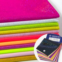 Tissus de performance pour vêtements de danse et justaucorps de gymnastique en Spandex haute élasticité, avec feuille holographique Mystique, disponibles en plusieurs couleurs