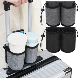 Wholesale Free Hand Hands Portable Travel <b>Trolley</b> Case Cup Holder Oxford Cloth Storage Bag Beverage Sleeve Fits All - Product Image 4
