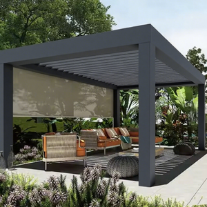 Gazebo Pergola de haute qualité toit à persienne motorisé bâtiment de jardin étanche pergola extérieure en aluminium bioclimatique <span class=keywords><strong>5x3</strong></span> - Product Image 6