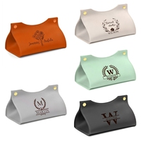 Boîte à mouchoirs en cuir personnalisée, élégante boîte de rangement pour tiroir domestique, pochette organisatrice de bureau personnalisée, étui à serviettes