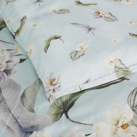Drap de lit en microfibre mélangé Tencel numérique 3D parure de lit jupe de lit imprimée couverture de luxe conception personnalisée ensembles de draps de lit de fleurs