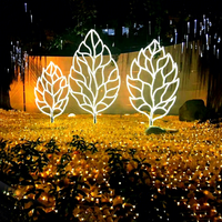 Lumières LED flexibles personnalisées TOPREX en forme de feuille, pour la décoration extérieure de festivals, de jardins et de paysages, style néon, formes lumineuses