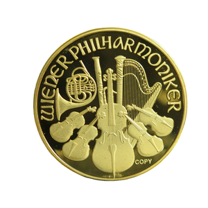 Monedas Conmemorativas de la Orquesta Sinfónica de Viena, Austria, Color Bronce, Chapadas en Oro, Estampadas, Artesanía en Metal Fundido - Product Image 3