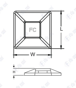 Supports de cravate auto-adhésifs aux prix les plus bas avec supports de cravate auto-adhésifs naturels/blancs durables de forme carrée et de couleur blanche naturelle - Product Image 3