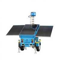 Remorque de surveillance de remorque de caméra de sécurité de vidéosurveillance solaire mobile portable