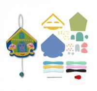 Kit de couture DIY pour enfants, créez votre propre maison pour souris en feutre, kit de drapeau suspendu, jouet éducatif à coudre à la main pour les enfants débutants