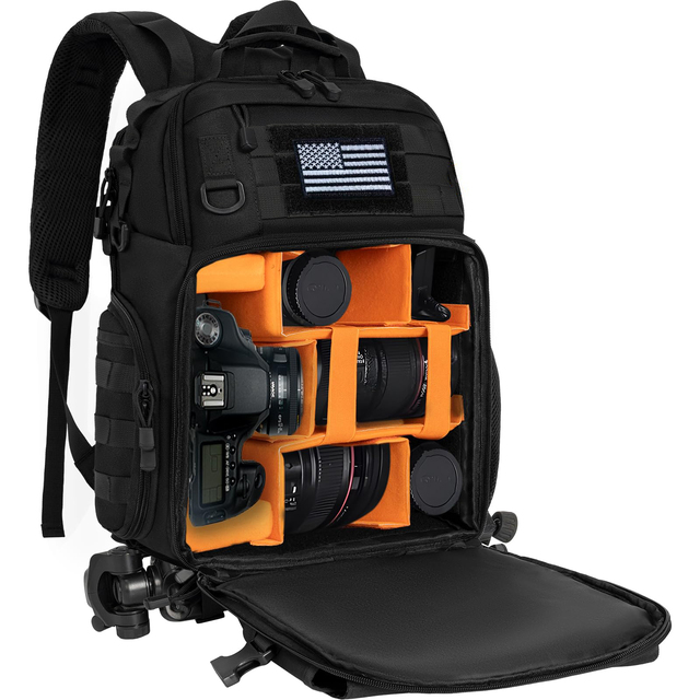 Custom Factory Heavy Duty Photography Backpack Waterproof Professional Camera Shoulder Bag Outdoor Tactical Camera Backpack