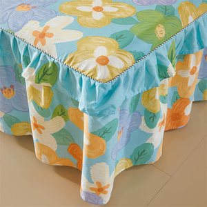 Juego de Sábanas Planas con Diseño de Flores y Plantas Coloridas, Estampado de Corazones Estilo Nórdico, Algodón, Nueva Llegada - Product Image 6