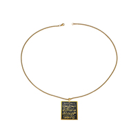 Colgante para Coche con Verso Islámico Árabe Musulmán Ayatul Kursi, Collar de Joyería de Moda de Acero Inoxidable para Verso del Corán, Venta al por Mayor