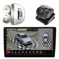 9 10 "pouces Android Player 360 Bird View System 4 Caméra 3D DVR HD 1080P Enregistreur/Machine de surveillance de stationnement