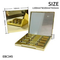 Palette de fards à paupières personnalisée 12 couleurs, étui carré vide avec miroir pour rangement de maquillage