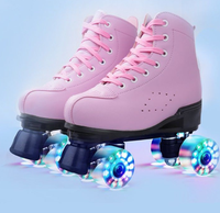 Nouveau produit Chaussures de skate Double Row Four 4 Wheel Roller-Skate Shoes
