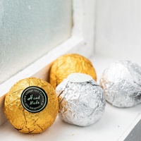 Papel de Aluminio Dorado Colorido con Impresión en Relieve, Envoltura de Papel de Aluminio para Chocolate, Papel de Aluminio para Chocolate Navideño
