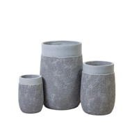 Harga Pabrik Terbaru Kualitas Tinggi Ringan Tahan Lama Pot Gantung Semen Bulat Set Pot Bunga Kustom