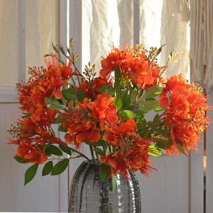 Flores <span class=keywords><strong>de</strong></span> seda artificiales <span class=keywords><strong>de</strong></span> Fénix dorado, decoración <span class=keywords><strong>de</strong></span> árbol <span class=keywords><strong>de</strong></span> simulación y arreglo Floral <span class=keywords><strong>de</strong></span> boda, decoración del hogar y accesorios para fotos - Product Image 1