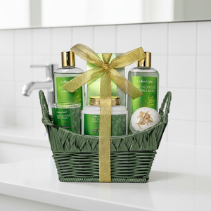 Set Regalo Spa con Eucalipto per Uomo e Donna, Set da Bagno con Gel Doccia, Ottima Scelta Regalo per le Festività - Product Image 1