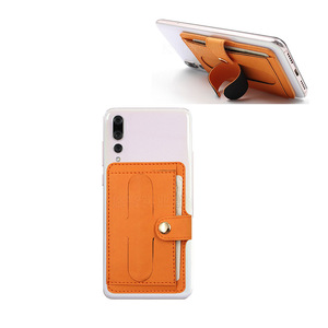 Nuevo soporte para teléfono/tarjetero, tarjetero de piel sintética para teléfono, soporte para tarjeta de transporte público, soporte adhesivo para la parte trasera del teléfono. - Product Image 1