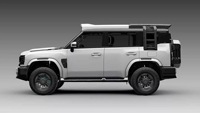 Pour Jetour T2 modifié avec le kit ciel étoilé pour le plafonnier, échelle Black Warrior, porte-bagages et aileron arrière