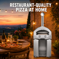 Four à pizza au gaz haut de gamme, moderne et luxueux, en acier inoxydable 304, à 2 brûleurs, pour cuisine extérieure