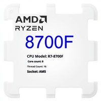 Processeur AMD Ryzen R7-8700F 8 cœurs, neuf, pour ordinateur de bureau, compatible avec les cartes mères B650 X870