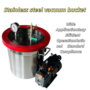 Chambre à vide en résine de 1 gallon avec une pompe à vide électronique à palettes rotatives et 1 an de garantie – Équipement de <span class=keywords><strong>test</strong></span> du béton - Product Image 2
