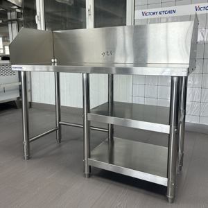โต๊ะเชื่อมโลหะสแตนเลสสำหรับงานหนัก Victory พร้อมขากลมอุปกรณ์จัดเลี้ยงในโรงแรมและร้านอาหาร - Product Image 4