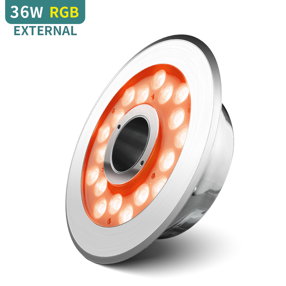 Наружные садовые светодиодные подводные фонтаны DC24V 36W SS316L RGB с внешним управлением