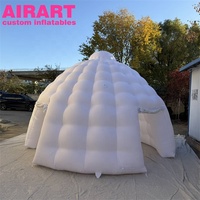 Carpa Domo Inflable Blanca Gigante para Decoración de Fiestas, Carpas Domo Inflables Tipo Iglú con Diseño de Globo de Nieve