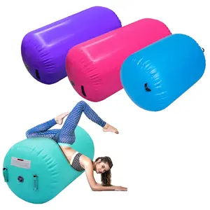 Factory wholesale Air Roller Yoga Fitness Equipment Inflatable Gymnastics Balance Training Air Barrel Cylinder Column Gym Pad