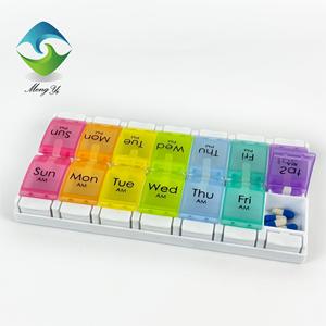 Promotional Business Gifts Pill Box Plastic Pill case Fashionable Weekly Detachable Medicine Box