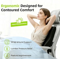 Coussin de soutien lombaire respirant, coussin de soutien dorsal en mousse à mémoire de forme pour chaise de jeu ou de bureau, soulagement des douleurs lombaires, ergonomique
