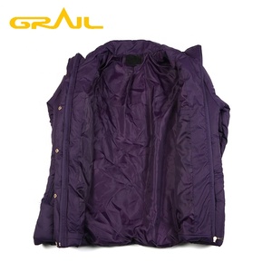 बैंगनी थर्मल शीतकालीन कोट महिलाओं के बाहर गर्म बिक्री आधुनिक डिजाइन फैशन - Product Image 4