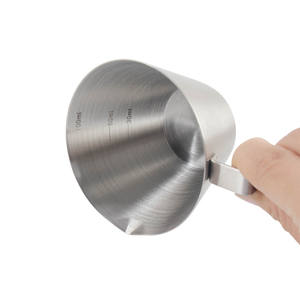 Taza Medidora de Espresso de Acero Inoxidable de 100 ml, Taza de Espresso de Metal con Asa, Escala y Boquilla - Product Image 4